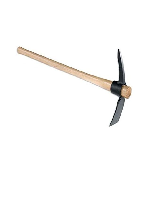 High Quality Multi function Pickaxe + Handle for Gardening Camping Farming Outdoor (Wood Handle)