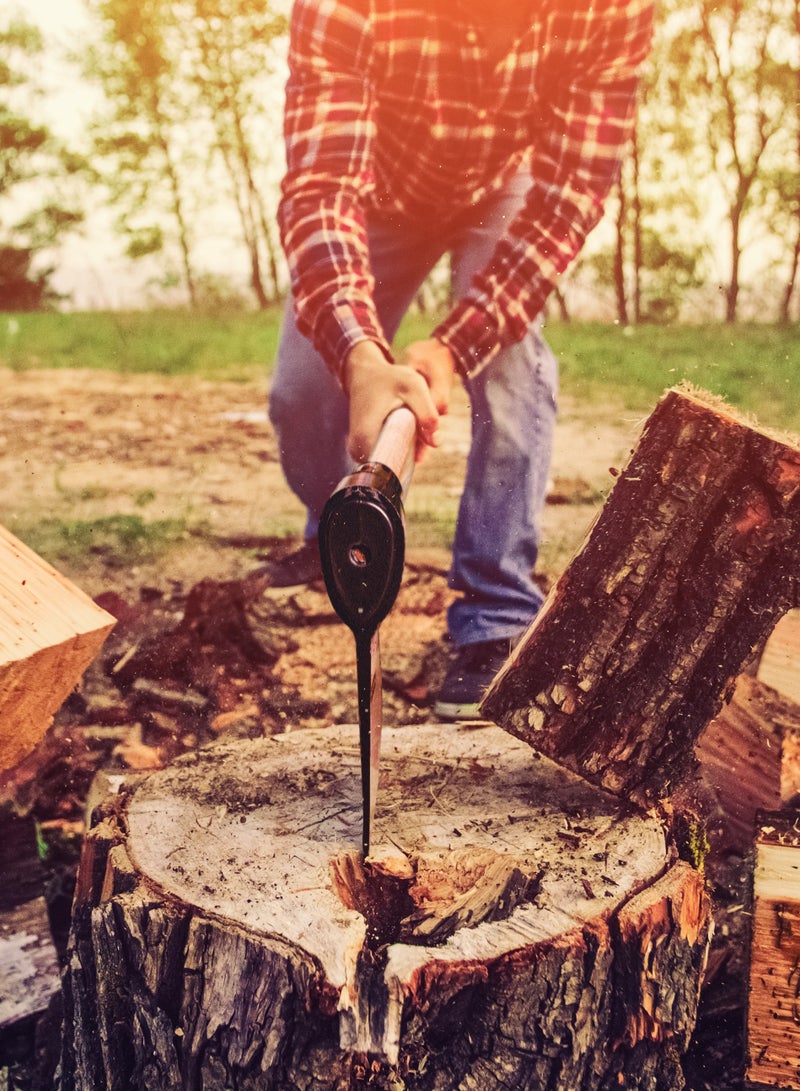 Size 2 Welded Axe Round Head with 50cm Wood Handle