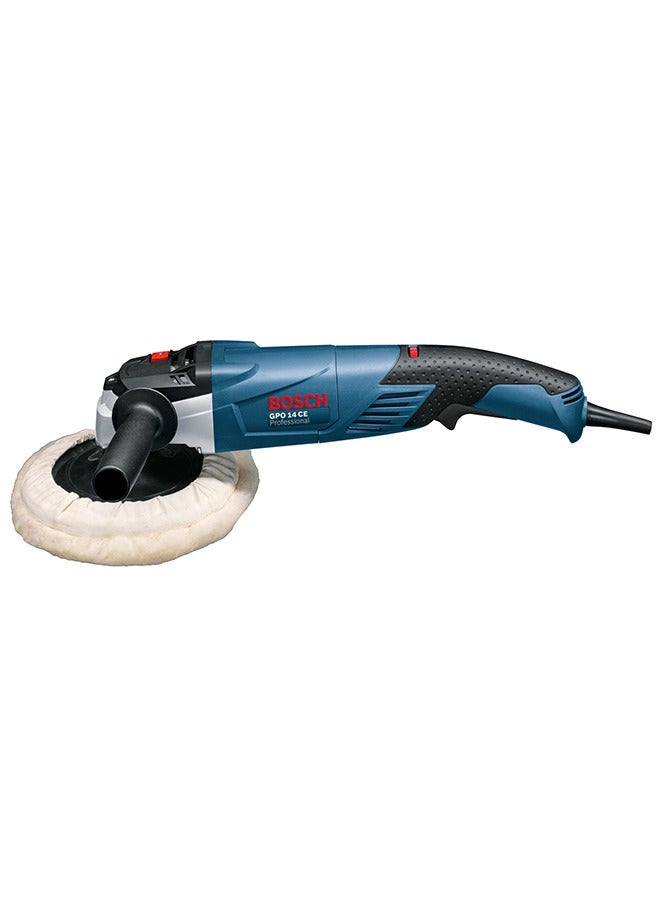 Bosch Professional Polisher GPO 14 CE, 1400 watt motor with soft start for low-fatigue polishing of large surfaces | Model: 0601389073 with 1 year warranty