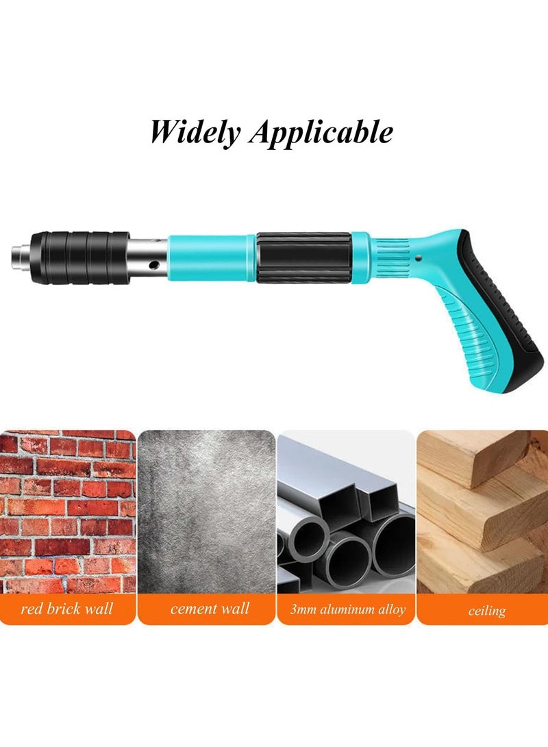 Steel Nails Gun Tool, Nail Shooting Machine with 40 Round Nails for Penetrate Concrete Wall, Mini Nail Gun Water and Electricity Or Elevator Cable Ducts Can Be Installed, Decorate Home Tools.