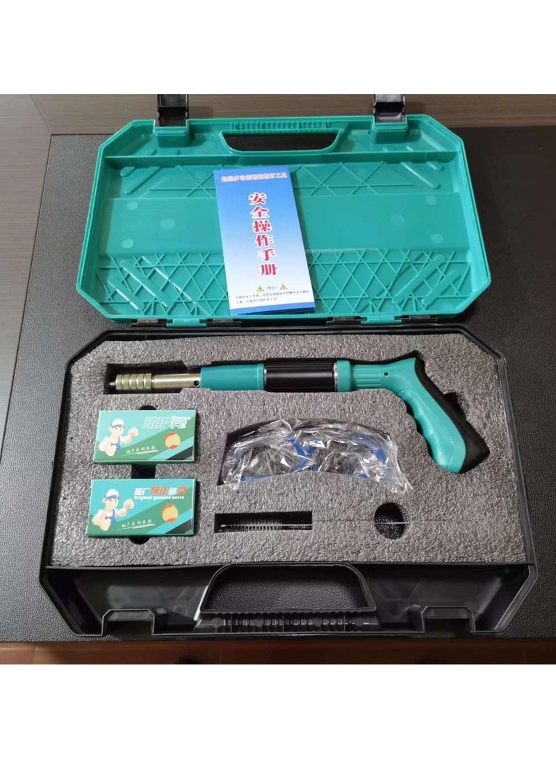 Steel Nails Gun Tool, Nail Shooting Machine with 40 Round Nails for Penetrate Concrete Wall, Mini Nail Gun Water and Electricity Or Elevator Cable Ducts Can Be Installed, Decorate Home Tools.