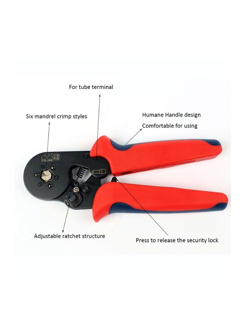 End Sleeves Ferrule Crimping Tools HSC8 6 4A SelfAdjustable AWG 23 7 0 25 10mm2 Square Ratcheting Wire Crimping Plier