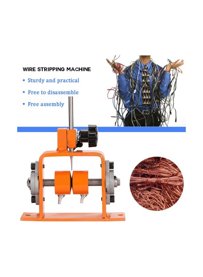 Wire And Cable Stripping Machine Orange/Silver 15x6x14cm