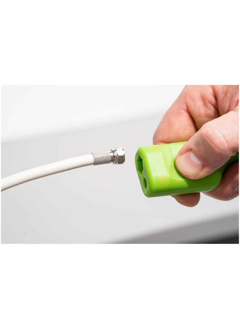 Weicon Tools Coax Stripper No. 1 F Plus for F-screw Connectors | Green Line | Sustainable Raw Materials | For Coaxial Cables