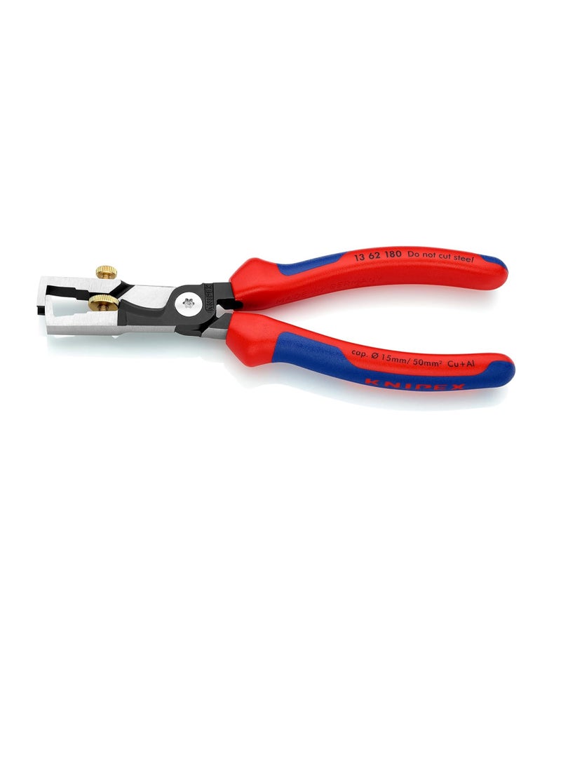 Insulation Strippers With Cable Shears Black With Multi Component Grips 180 Mm