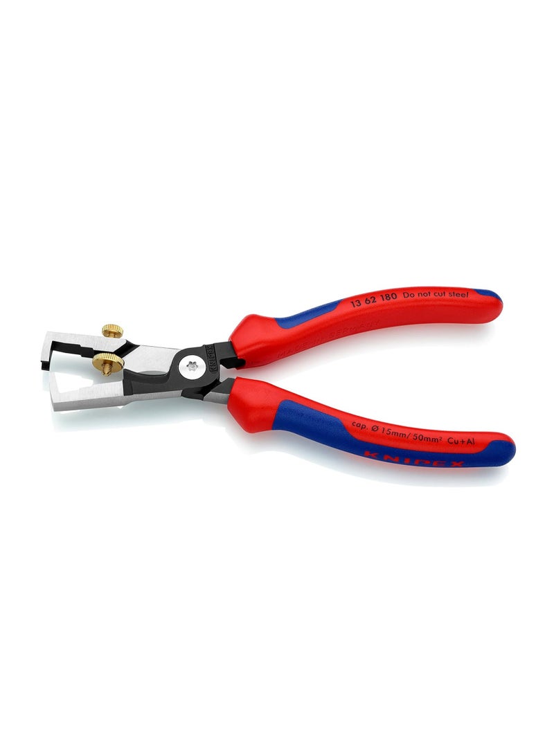 Insulation Strippers With Cable Shears Black With Multi Component Grips 180 Mm
