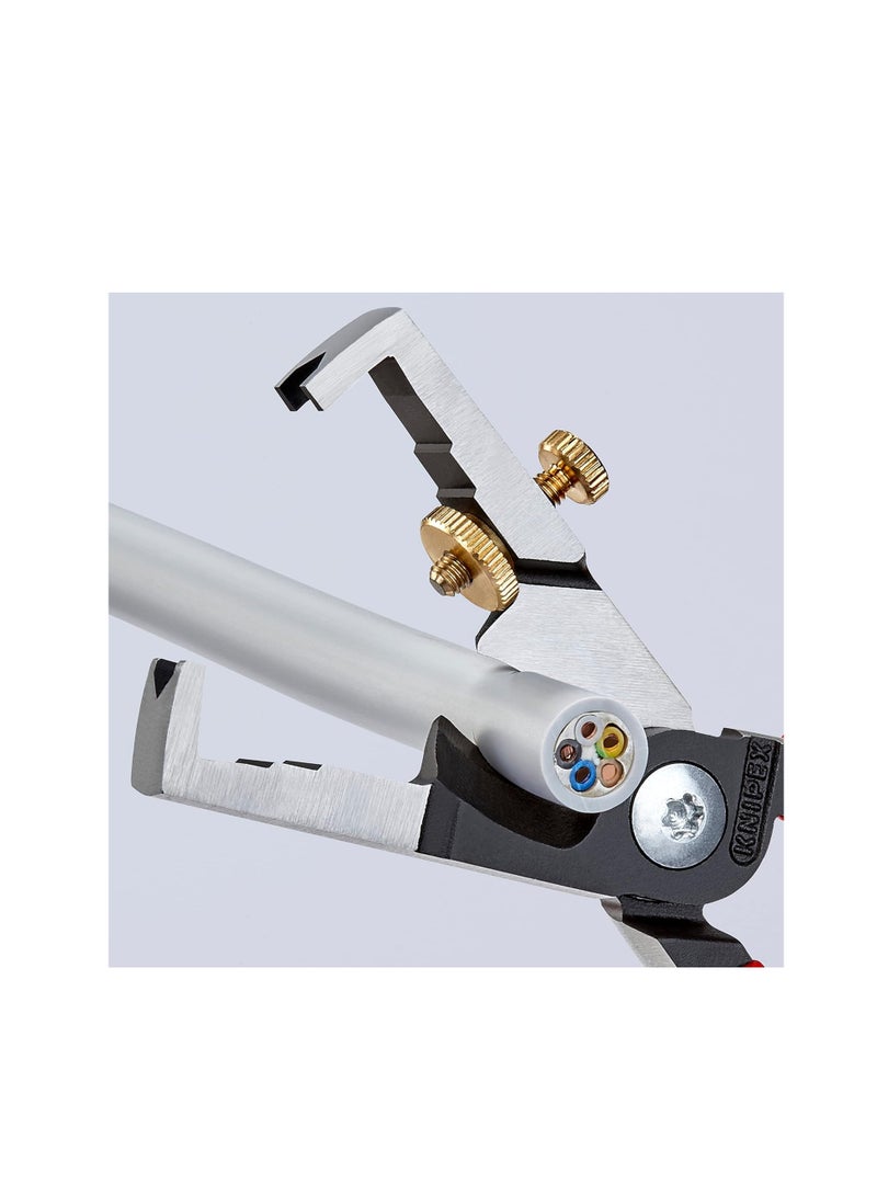 Insulation Strippers With Cable Shears Black With Multi Component Grips 180 Mm