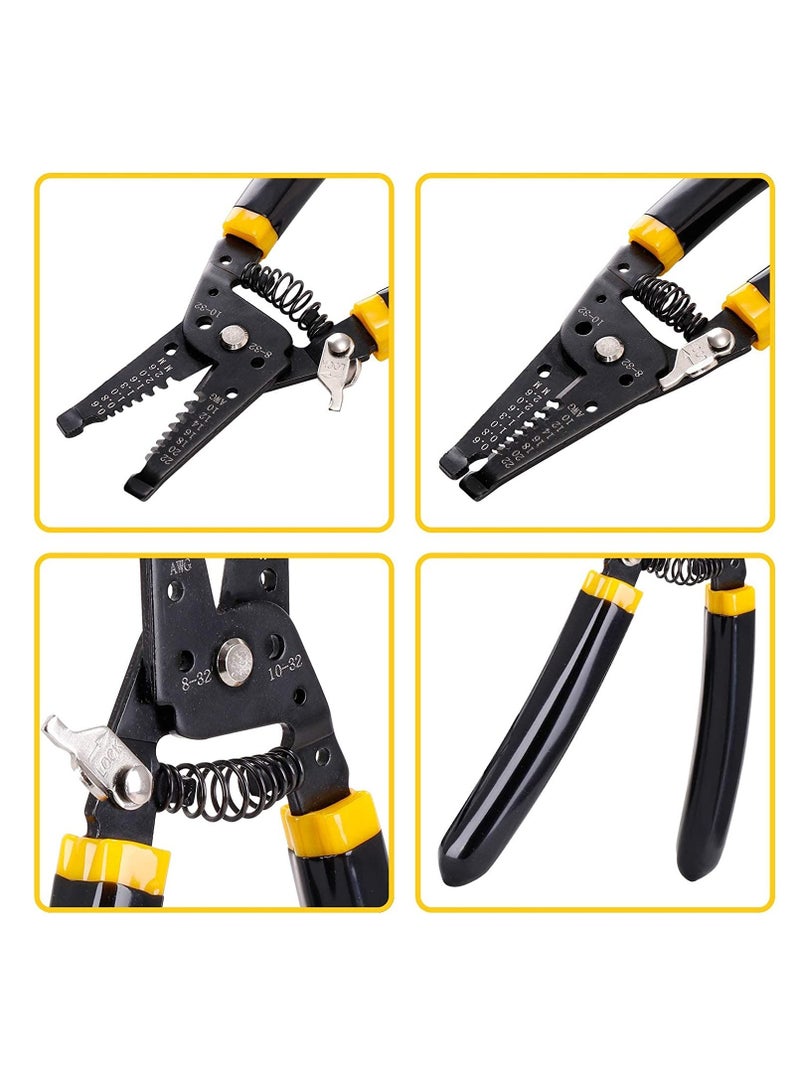 7in Wire Stripper 10-22 AWG Cutter Crimper, Copper Wire Stripping Tool And Multi-Function Hand Tool, Professional Handle Design And Refined Craftsmanship