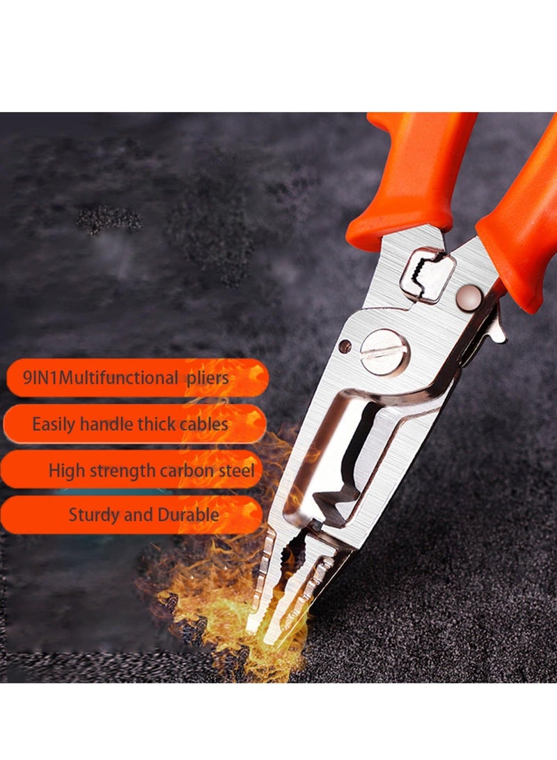 9in1 Wire Stripper Pliers Tool with Tail Cutter 8