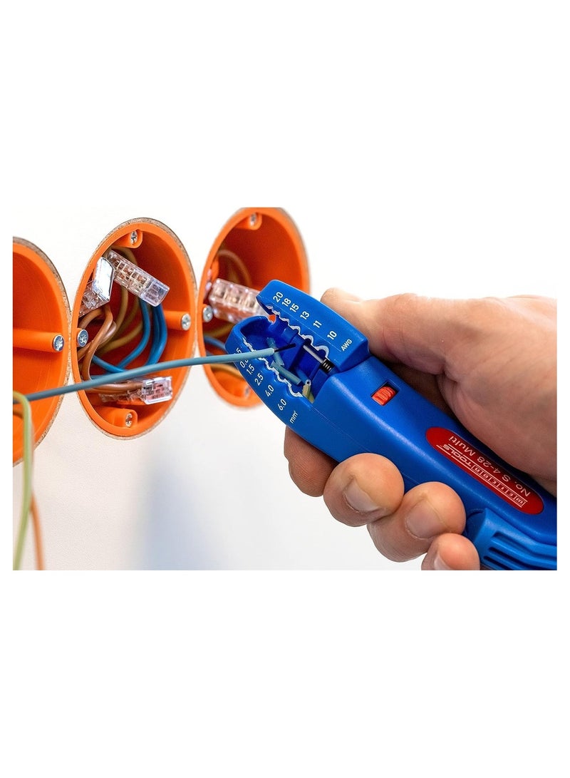 WEICON Cable Stripper No. S 4 - 28 Multi | Integrated Stripping Function High Safety Universal Tool with Adjustable Cutting Depth For Round Cables Working Range - 50057328