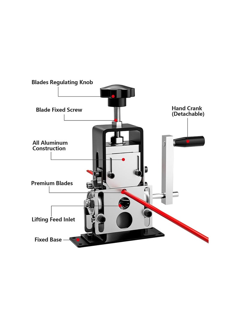 Manual Wire Stripping Machine, Gauge Wire 0.06-1 inches, Scrapping Copper Wire Peeler Machine, Drill Powered Hand Crank Wire Stripper Tool for Scrap Copper Recycling, Manual Wire Stripping Made Easy