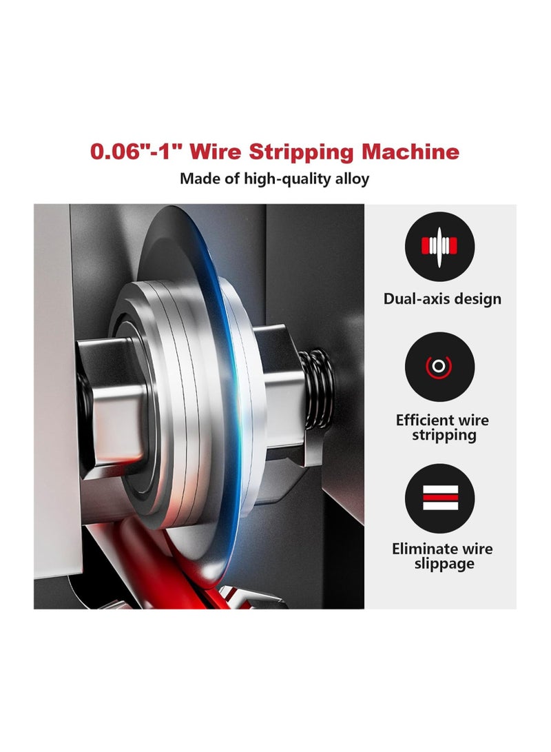 Manual Wire Stripping Machine, Gauge Wire 0.06-1 inches, Scrapping Copper Wire Peeler Machine, Drill Powered Hand Crank Wire Stripper Tool for Scrap Copper Recycling, Manual Wire Stripping Made Easy