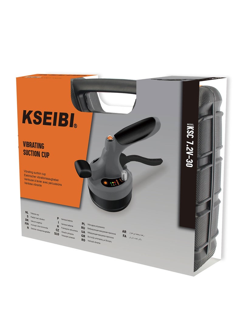 Cordless Suction Cup 7.2V/ Tile Vibrator, with Vibrating Movements 5000-18000 /min, Suitable for Indoor and Outdoor Installation, Comfortable and Safe. Ideal for Tile, Wall, Construction, Concrete Work.