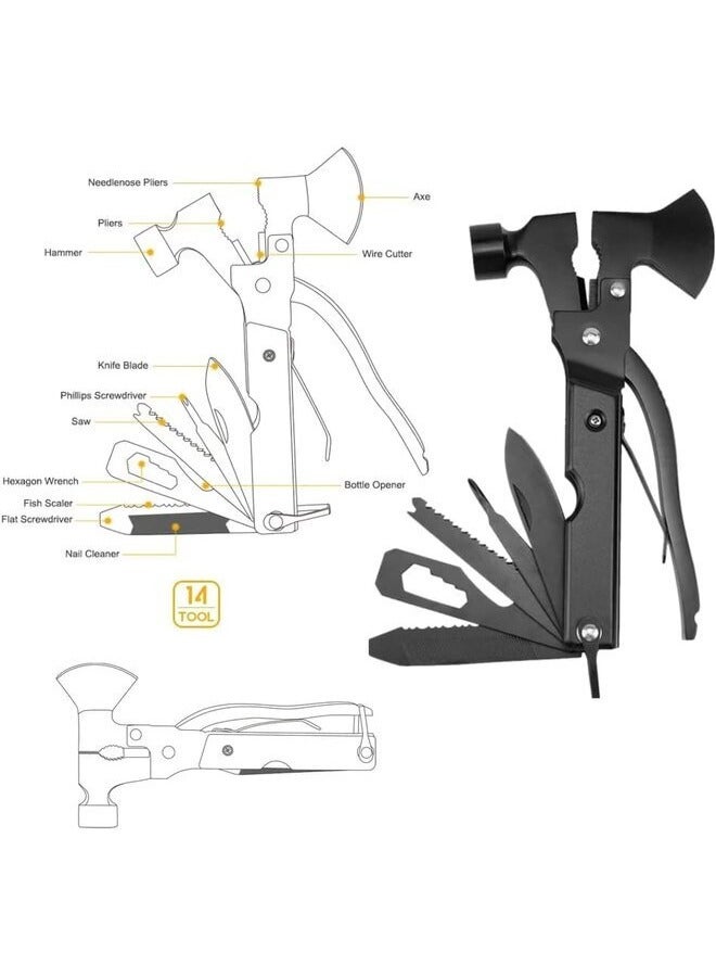 Multi Tool Survival Gear Hammer With Axe Military Grade Tactical Camping Accessories