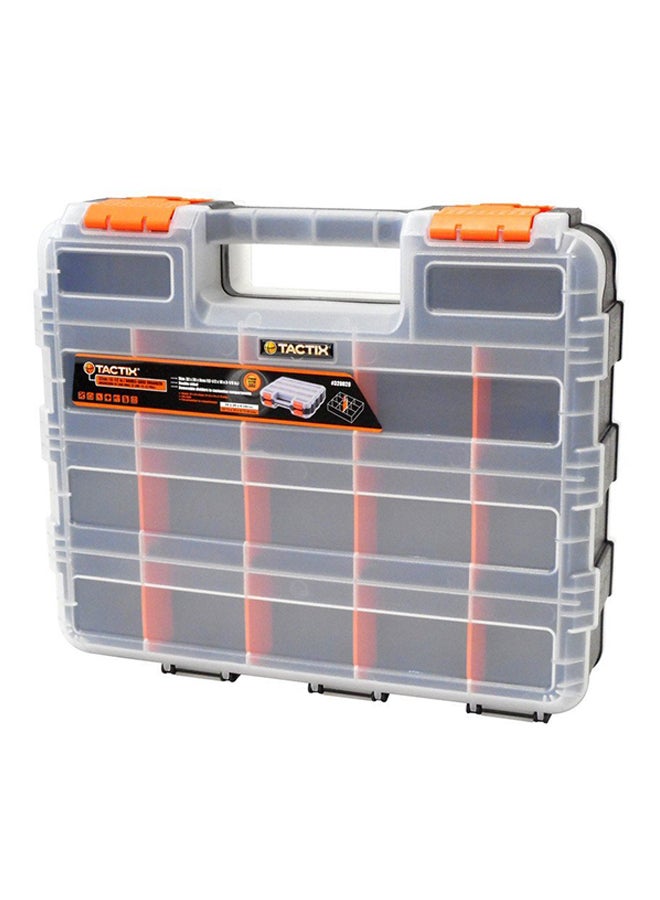 Double Sided Organizer Clear/Black/Orange 32x26x8cm