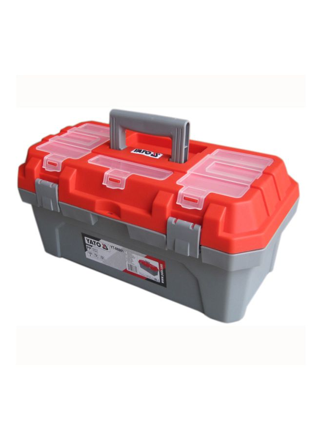 Plastic Tool Box Orange/Grey