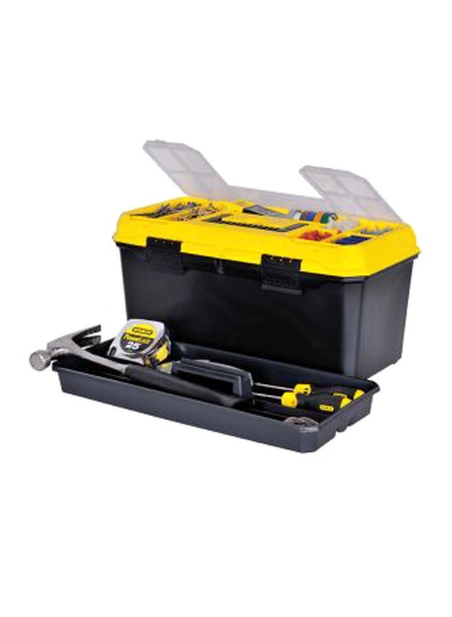 Plastic Tool Box Black/Yellow 410x180x200mm