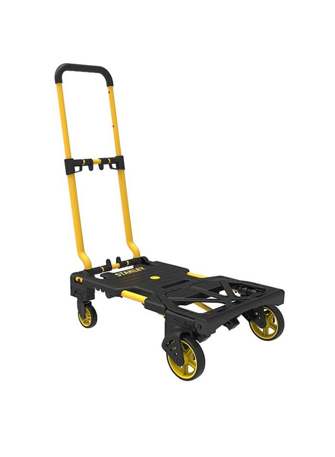2-In-1 Folding Hand Truck Black/Yellow 44x49x98cm