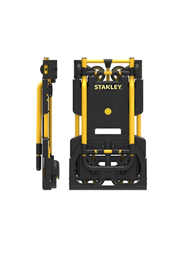 2-In-1 Folding Hand Truck Black/Yellow 44x49x98cm