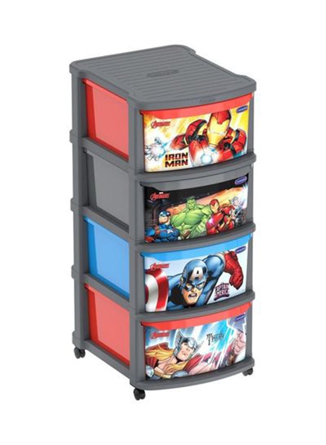 Multipurpose Storage Cabinet With Wheels Multicolour 52cm