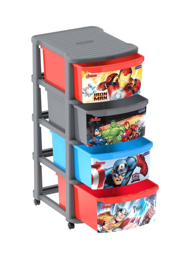 Multipurpose Storage Cabinet With Wheels Multicolour 52cm