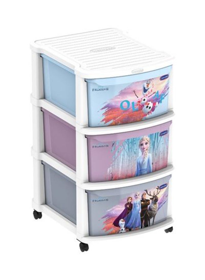 Multipurpose Storage Cabinet Drawers With Wheels Multicolour 52cm