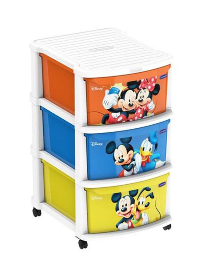 Multipurpose Storage Cabinet Drawers With Wheels Multicolour 52cm