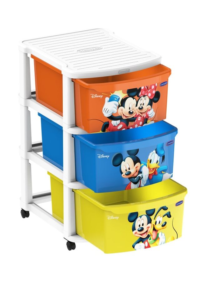 Multipurpose Storage Cabinet Drawers With Wheels Multicolour 52cm