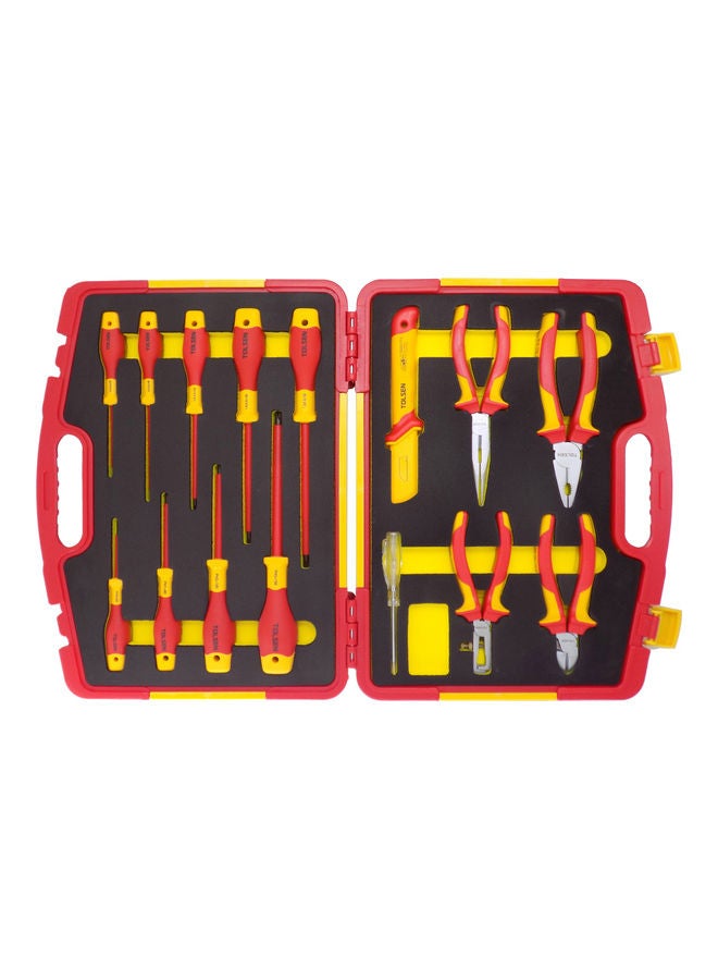 15-Piece Insulated Hand Tools Set Red 0None