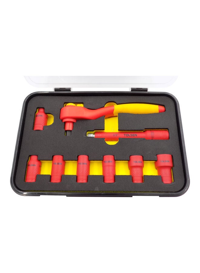 9-Piece Insulated Socket Set Red