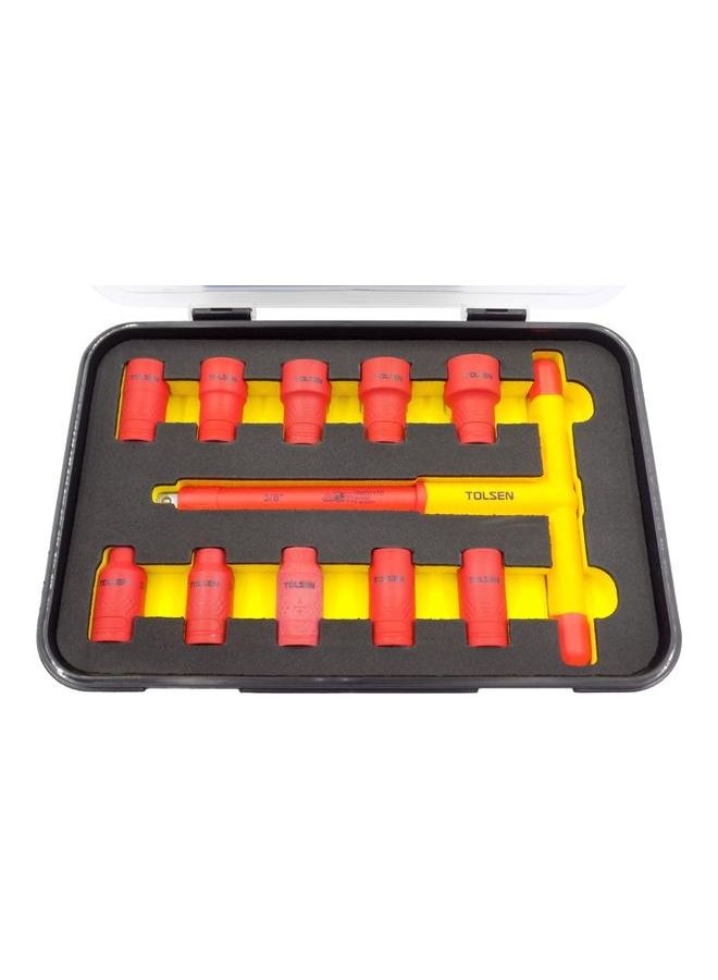 11-Piece Insulated Socket Set Red