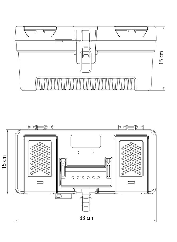 13-inch Plastic Tool Box