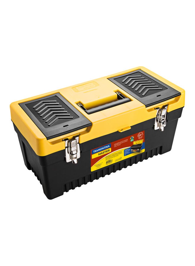 Plastic Tool Storage Box Yellow/Black