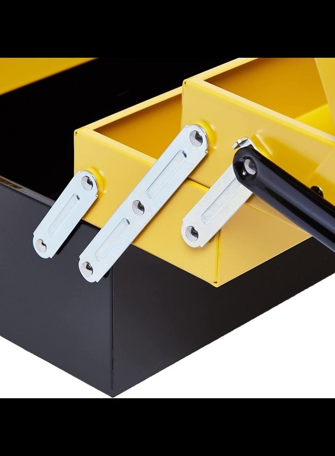 Metal 2 Drawer Tool Box Black Yellow