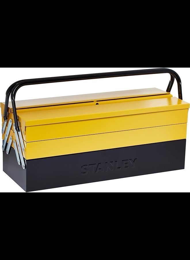 Metal 2 Drawer Tool Box Black Yellow