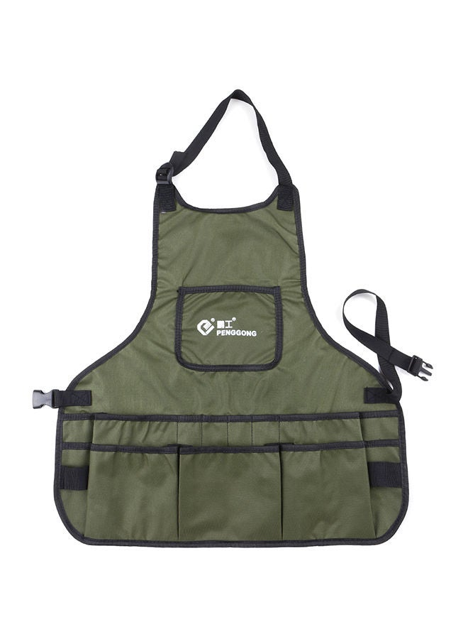 Waterproof Canvas Apron Tools Bag Dark Green/Black 0.23kg