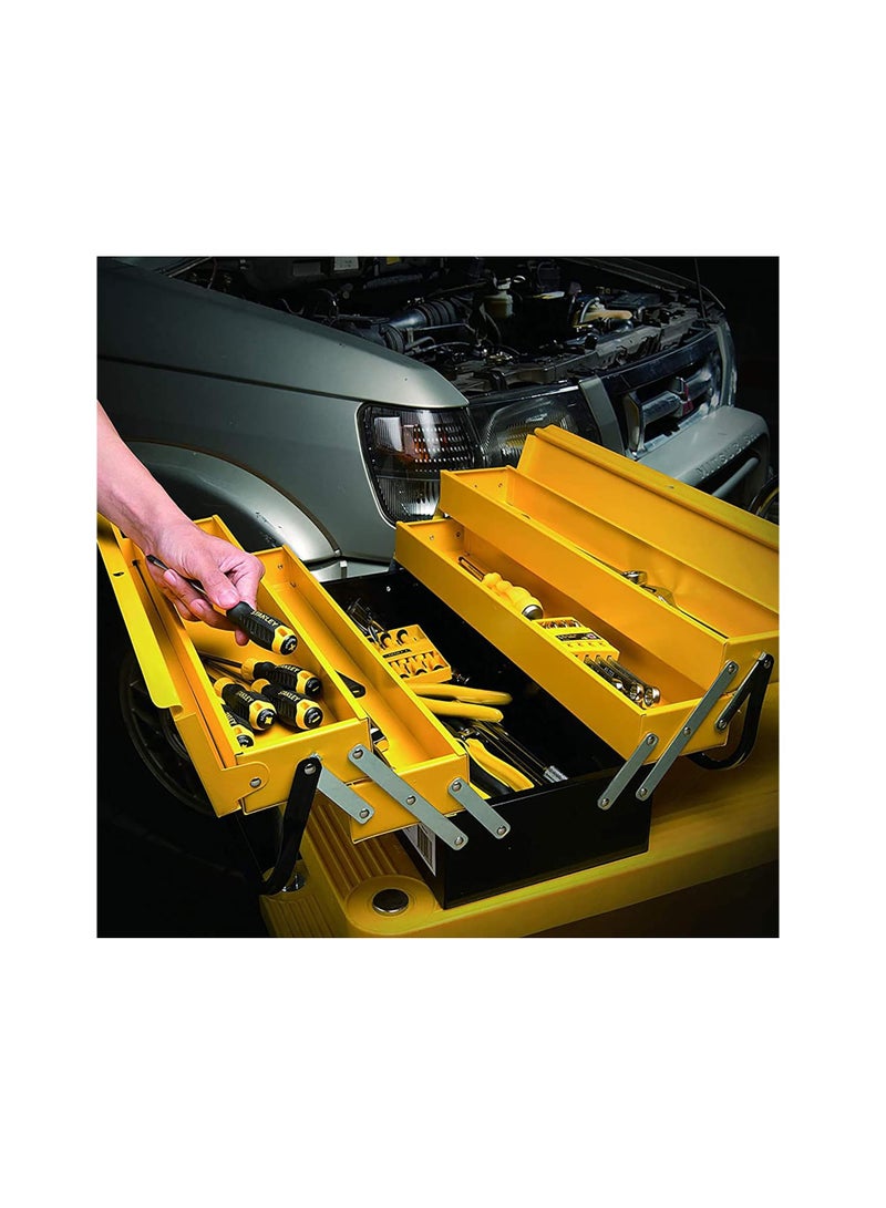 5 Tray Metal Toolbox 18 Inch
