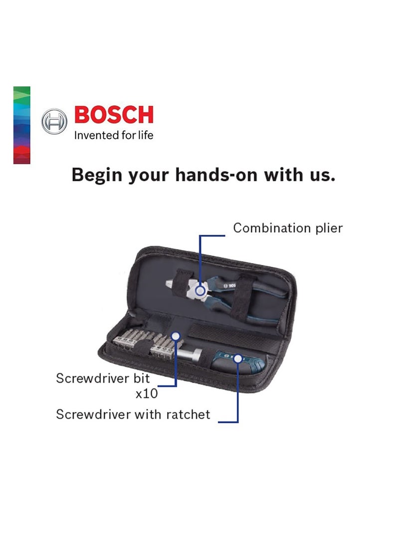 BOSCH Professional Accessories 12 Multi Mixed Set (With Ratcheting Screwdriver)