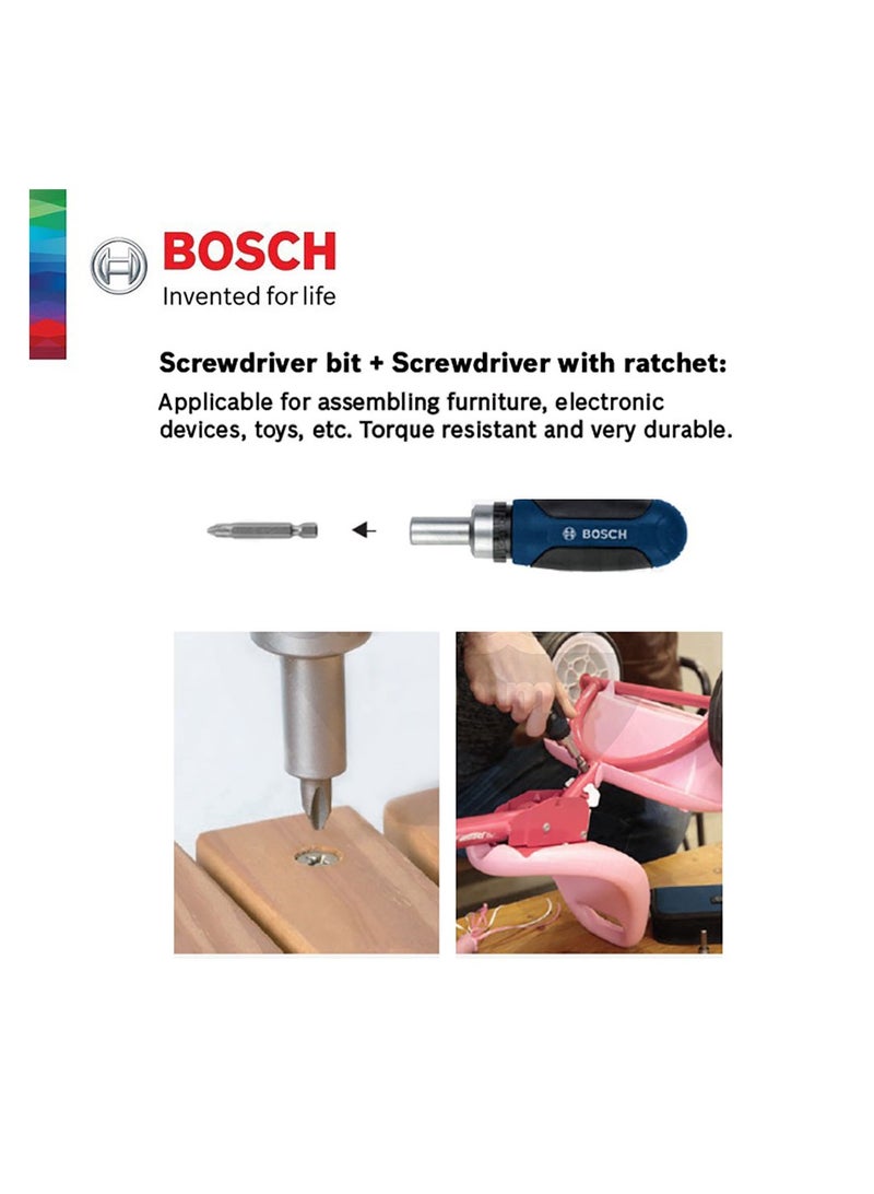 BOSCH Professional Accessories 12 Multi Mixed Set (With Ratcheting Screwdriver)