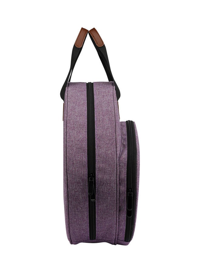 Portable Embroidery Storage Bag Purple/Black