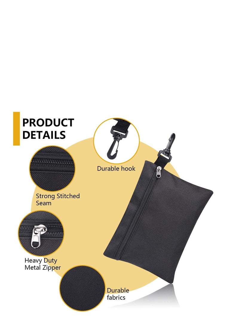 Tool Bags Canvas, Small or Heavy Duty Tool Organizer, Small Parts Tool Organizer Bag, Small Tool Bags with Zipper & Carabiner Clip, Tool Pouches For Men/Car/Motorcycle