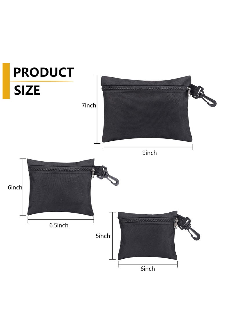 Tool Bags Canvas, Small or Heavy Duty Tool Organizer, Small Parts Tool Organizer Bag, Small Tool Bags with Zipper & Carabiner Clip, Tool Pouches For Men/Car/Motorcycle