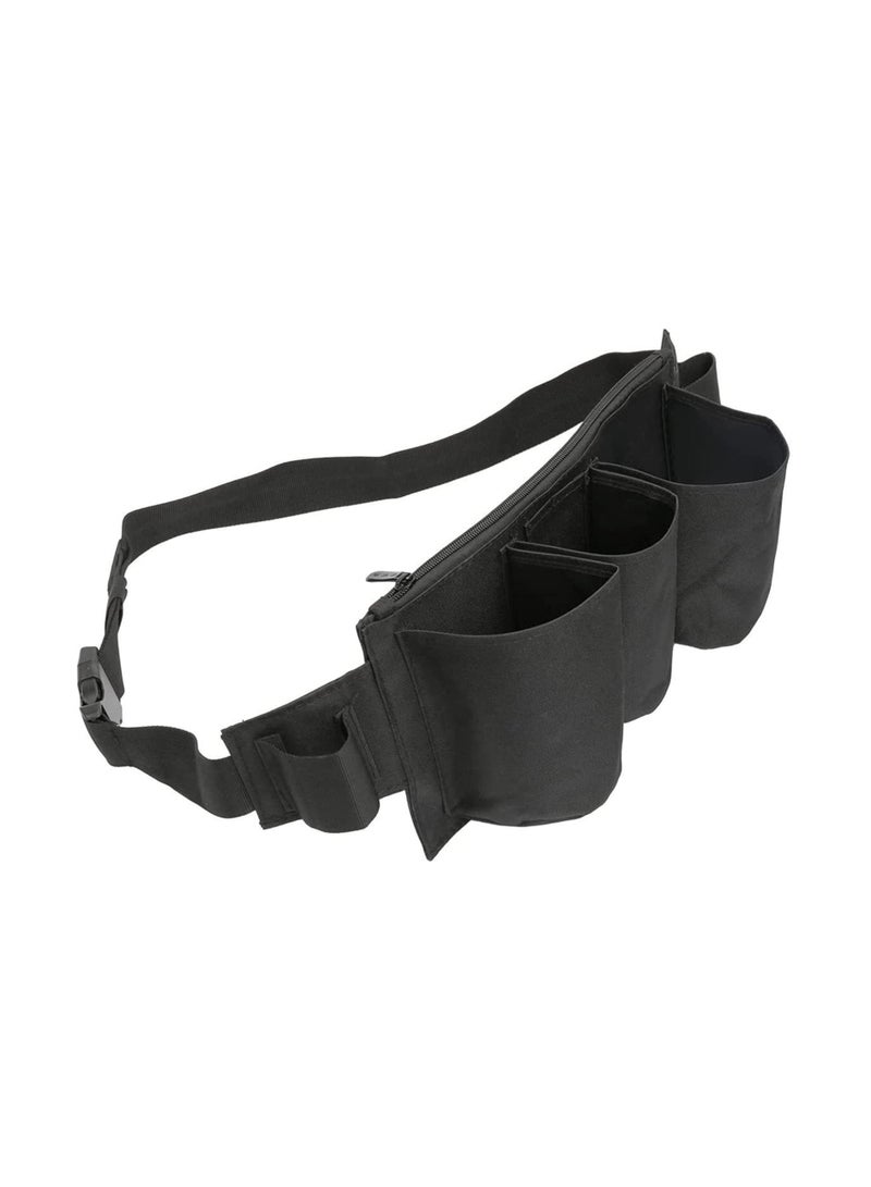 Waist Tools Bag Adjustable Tool Pouch with Tightness Zipper Seal Buckle Design for Holding Various Cleaning or Gardening Tools Waterproof Oxford Cloth Cleaner's Bag