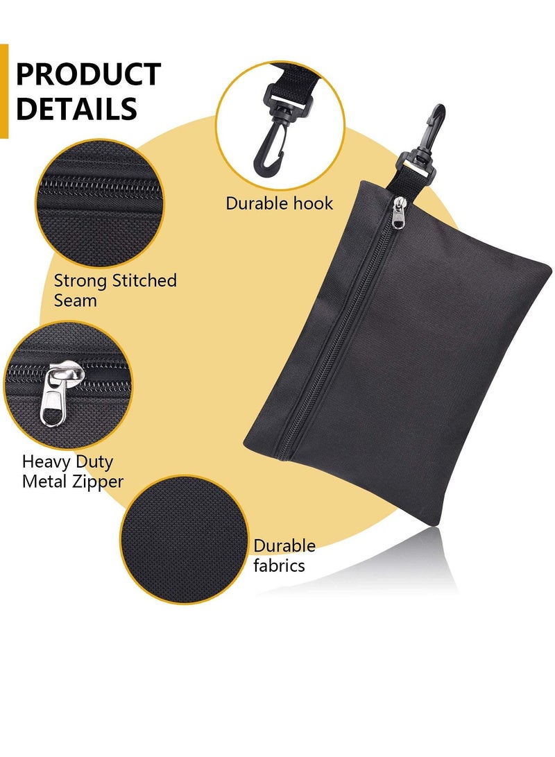 Canvas Bag, Small Parts Tool Organizer with Carabiner, Zip Mini Multipurpose Storage Organizer, Men's Auto Motorcycle Bag (3 Pack)