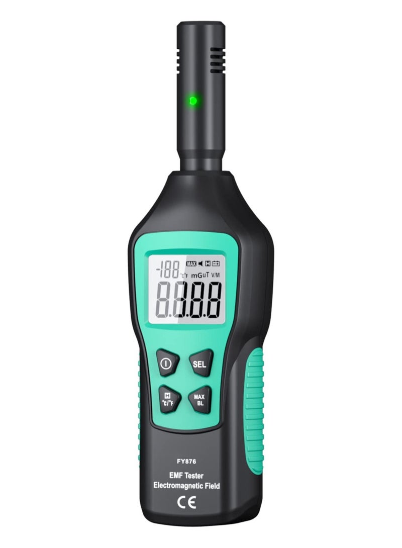 EMF Meter, Electromagnetic Radiation Detector, with Digital LCD EMF Detector and Indicator Lights, Ghost Hunting Equipment Radiation Detector, for Inspections Home, Office, Outdoor