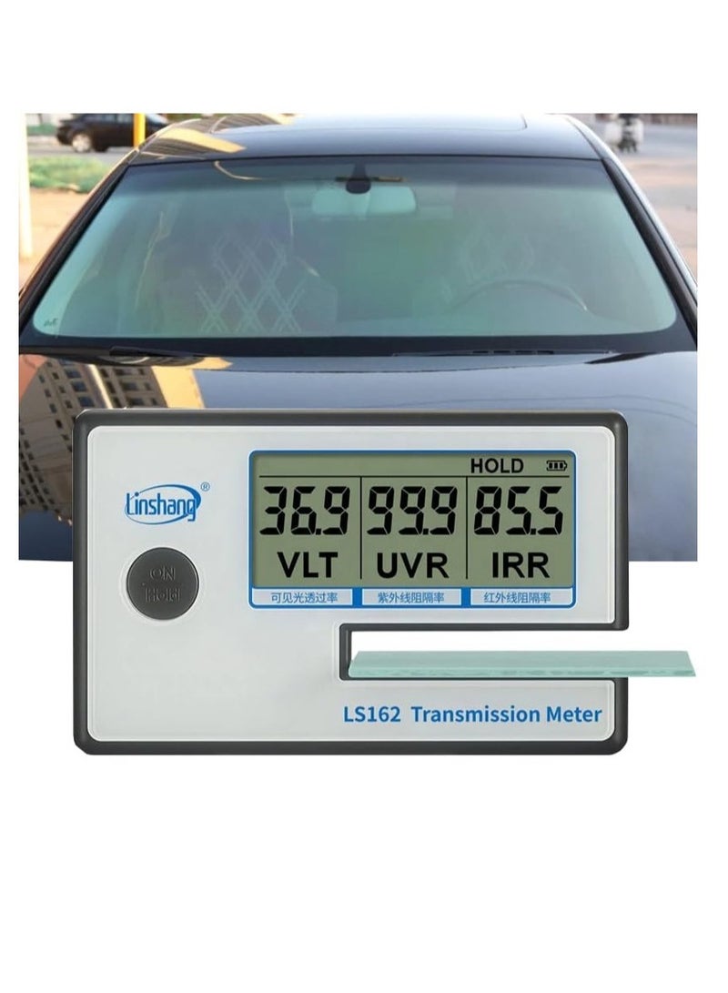 Portable Solar Tester Meter, Digital Window Tint Meter, Car Transmission Meter, Filmed Glass Tester, UV IR Rejection Meter, Spectrum Tester, IR 950nm UV 365nm VR 550nm LS162