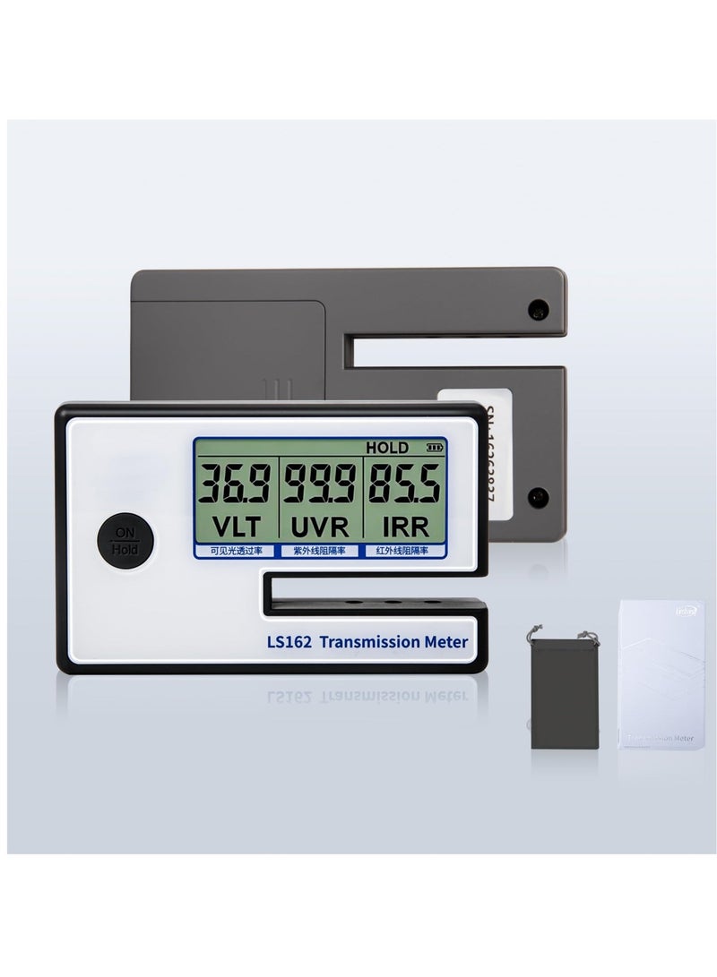 Portable Solar Tester Meter, Digital Window Tint Meter, Car Transmission Meter, Filmed Glass Tester, UV IR Rejection Meter, Spectrum Tester, IR 950nm UV 365nm VR 550nm LS162