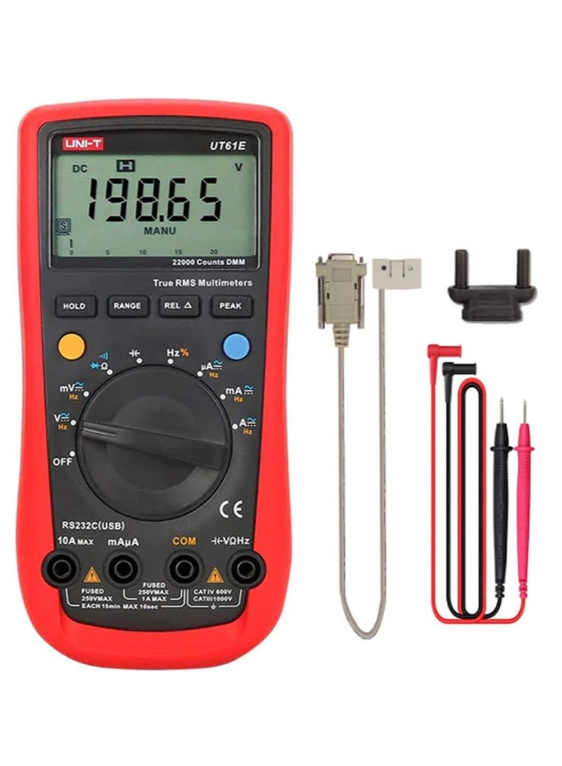 UNI-T Ut61E+ Digital Multimeter Professional Tester True Rms Auto Range Meter 220Mf Large Capacitance 22000 Digits Display