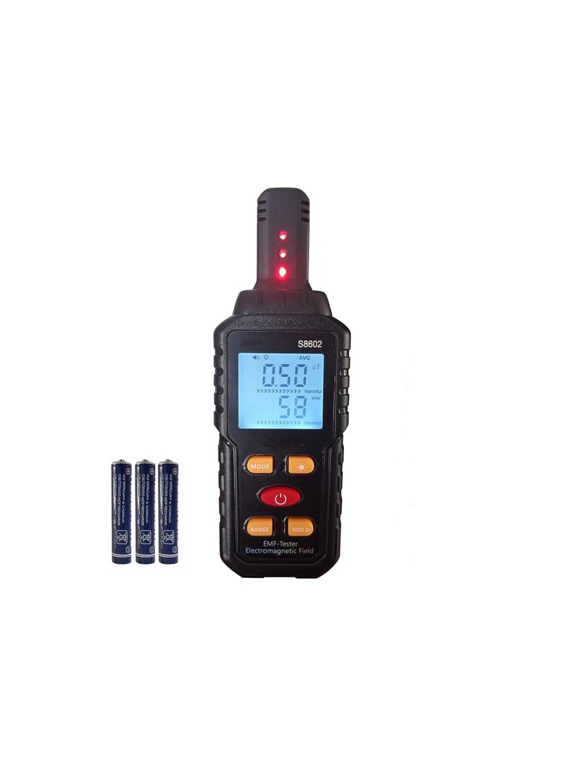 Emf Detector Tester, ,Electromagnetic Field Radiation Detector, Handheld Digital LCD EMF Reader Measure with Sound Light Alarm, Ghost Hunting Equipmetent