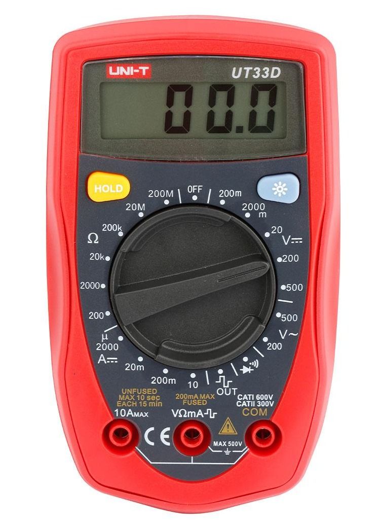 Multi Meter Palm Size Digital Resistance 200M and Square Output